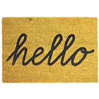 Koopman International Deurmat Rubber met Kokos Hello 39 x 60 cm