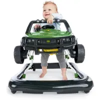 Bright Starts John Deere 4-in-1 Gator Groene Baby Activiteitencentrum & Duwwagen met Verwijderbaar Stuur