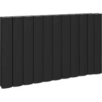 Eastbrook Guardia horizontale aluminium radiator 60x104cm Mat zwart 1790 watt