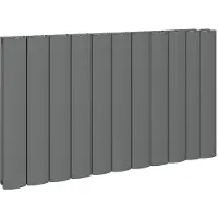 Eastbrook Guardia horizontale aluminium radiator 60x104cm Antraciet 1790 watt
