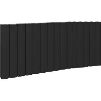 Eastbrook Guardia radiator 140x60cm aluminium 2400W zwart mat