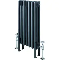 Eastbrook Rivassa voetsteuntjes voor 3 koloms radiator antraciet