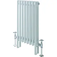 Eastbrook Rivassa voetsteuntjes voor 2 koloms radiator wit glans