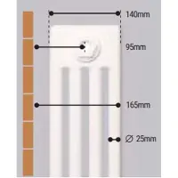 Eastbrook Rivassa 4 koloms radiator 120x60cm staal 2510W wit glans