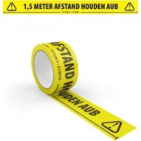 PVC Afstandtape - Vloertape 1,5 meter Afstand - 50 mm breed 66 meter lang