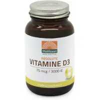 Mattisson 2x Vitamine D3 75 Mcg 3000Ie 240 capsules