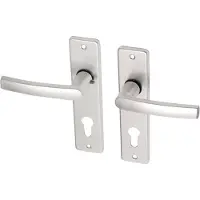Wovar Deurkruk met schild aluminium blokmodel PC72 | Per Set
