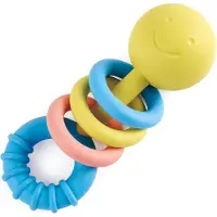 Hape Rammelringen Bijtring | Beweegbaar bijt- en rammelspeelgoed voor baby's in zachte kleuren