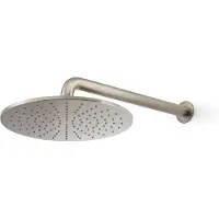 Blaufoss Round 300 hoofddouche met muursteun ø30cm Brushed Coolmetal