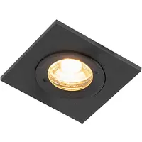 QAZQA Moderne inbouwspot zwart vierkant IP44 - Xena