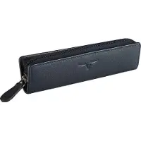 Maverick SARATOGA Leren Pen etui - ritssluiting - blauw
