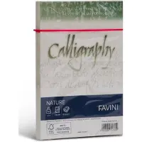 Favini NATURE Ecologisch Upcycle papier met 15 % zeewier uit Venetië 25 enveloppen 120 x 180 90 g/m2 kleur Ivoor Groen Alga Avorio rustiek perkament papier