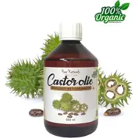 Pure Naturals Castor Olie 500 ml - Koudgeperst en ongeraffineerd - Biologisch - Puur - Haar, huid en wimpers - Wimperserum -