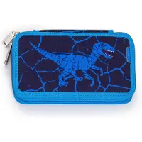 Jeva Twozip Monster - Gevulde etui met Dino print