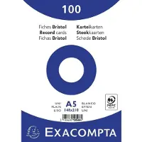 Exacompta Karteikarte Format der Karte: DIN A5 Ausführung der Lineatur: blanko