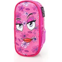DELBAG - Etui Ovaal - Gezicht Uitdagend - Roze - 21 cm