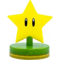 Paladone Mario, Super Ster 3D Icoon BDP – Nintendo verzamelobject – Uniek cadeau-idee – Helder nachtlicht of bureaulamp – Werkt op 2 x AAA-batterijen, geel, Officieel gelicentieerd -