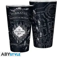 Harry Potter Drinkglas - Marauder's Map - voor Geen - zwart | Maat Standard