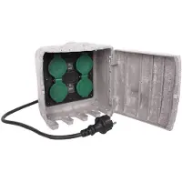 G&L Energy stone 400178 4 contactdozen, schemersensor, alu / grijs / zink, Kunststof