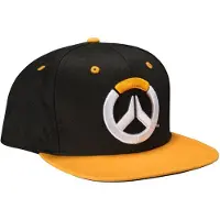 JINX Overwatch, Snapback - Logo, Zwart / Oranje