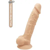 Dream Toys - Real Love - Temperatuurgevoelige dildo met balzak - 17,7 cm