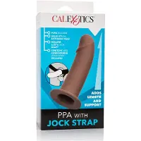 California Exotic California Exotics - Strap-on harnas met holle siliconen dildo - Bruin