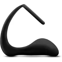 Anal Adventures Platinum - anaal dildo met penisring - zwart