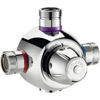 Delabie Premix Comfort centrale kraan opbouw, chroom, thermostatisch, max.