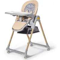 Kinderkraft 2 In 1 Lastree Home Highchair Beige