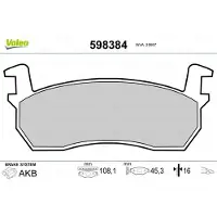 Valeo 598384 Remblokken