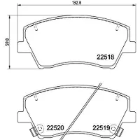 Hella 8DB 355 039-041 Remblokken