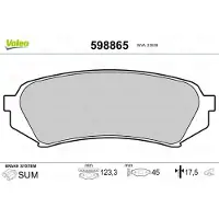 Valeo 598865 Remblokken