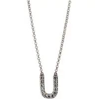 Orphelia Zilver Alphabet hanger met ketting 44 cm Zirconium
