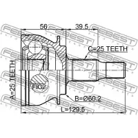FEBEST 1610-169 Homokineet