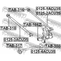 FEBEST TAB-300 Lagerbus, wieldraagarm