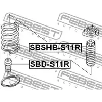 FEBEST SBD-S11R Aanslagrubber, vering