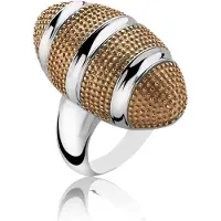 Orphelia Silver 925 Zr-3884;56 Ring Rose Hammered