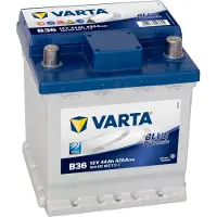Varta Accu Blue Dynamic B36 44 Ah voor o.a. AIXAM, CITROEN, FIAT, FORD, LANCIA, LIGIER, OPEL, PEUGEOT, SEAT, SKODA, TOYOTA, VOLKSWAGEN