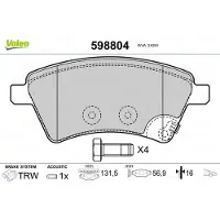 Valeo 598804 Remblokken