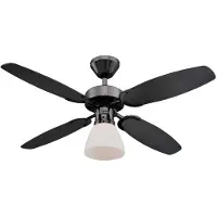 WESTINGHOUSE Capitol ventilator grafiet-zwart, zwart, Woon-/ Eetkamer, Hout, Modern