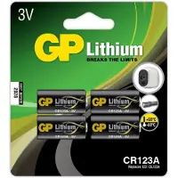 Ginza.se Lithium CR123A batterij - CR123 - CR123a 3V Batterij - 4 stuks