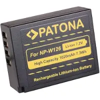 PATONA Batterij voor Fujifilm NP-W126 (Batterij), Stroomvoorziening voor de camera, Zwart