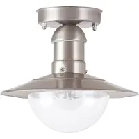 Rabalux 8763 Buitenwandlamp Oslo, E27, zilver, rond, diameter 240mm