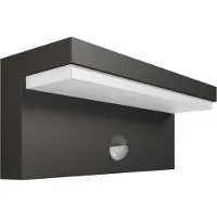 Signify Wandlamp buiten met bewegingssensor Bustan IR, zwart, Aluminium