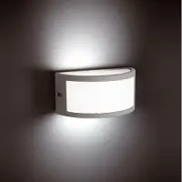 Faro Wandlamp buiten NEGUS, dimbaar, alu / grijs / zink, Aluminium, Modern, Wandlamp buiten