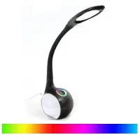 Platinet PDL20 LED bureaulamp, 6W, met nachtlampje, zwart