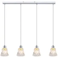Rabalux 5303 Hanglamp met 4 spots, model Hestia, fitting E14, zilverkleurig, rond, klassiek design, diameter 120mm