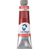 Van Gogh Acrylverf Rood - Acrylpaint - 339 Engelsrood - Acrylic Verf Paint - Acrylaatverf - Rode Hobbyverf - Watergedragen Verf - Sneldrogende Pigmentrijke Verf - 40ml