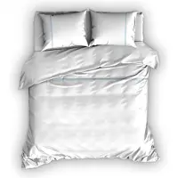 Cascina Colorini Dekbedovertrek Divina Wit Bleu-240 x 200 / 220 cm | Lits-Jumeaux