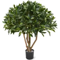 Maxifleur Kunstplanten Laurier bal op stam kunstplant 70cm